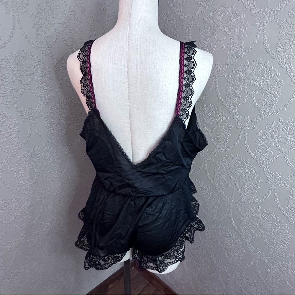 Vintage Priority One 22 24 nightie black made in usa very good condition - Picture 4 of 4